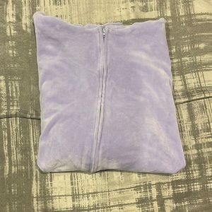 Purple velvet zip up